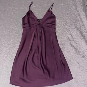 Purple satin dress from forever 21